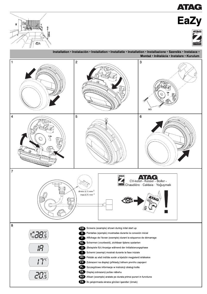 Page 1 de la notice Manuel utilisateur Atag EaZy Z-ready 8X51720X