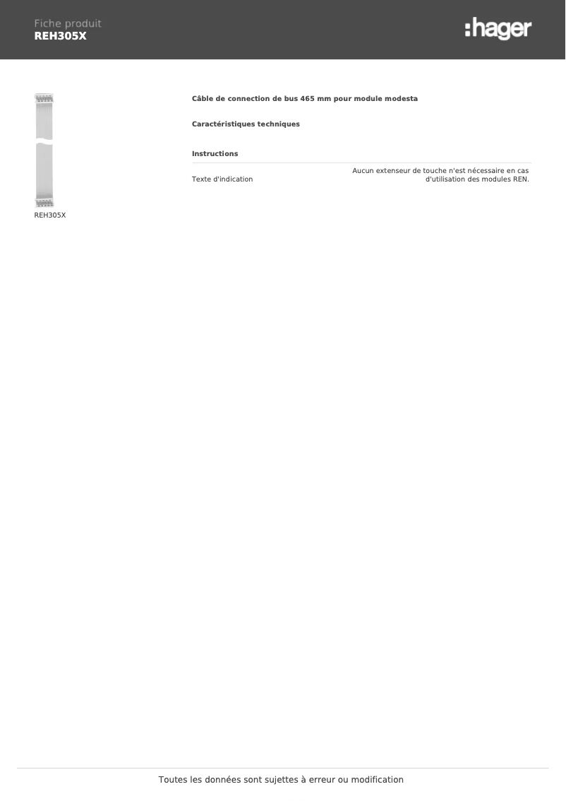 Image de la première page du manuel de l'appareil REH305X