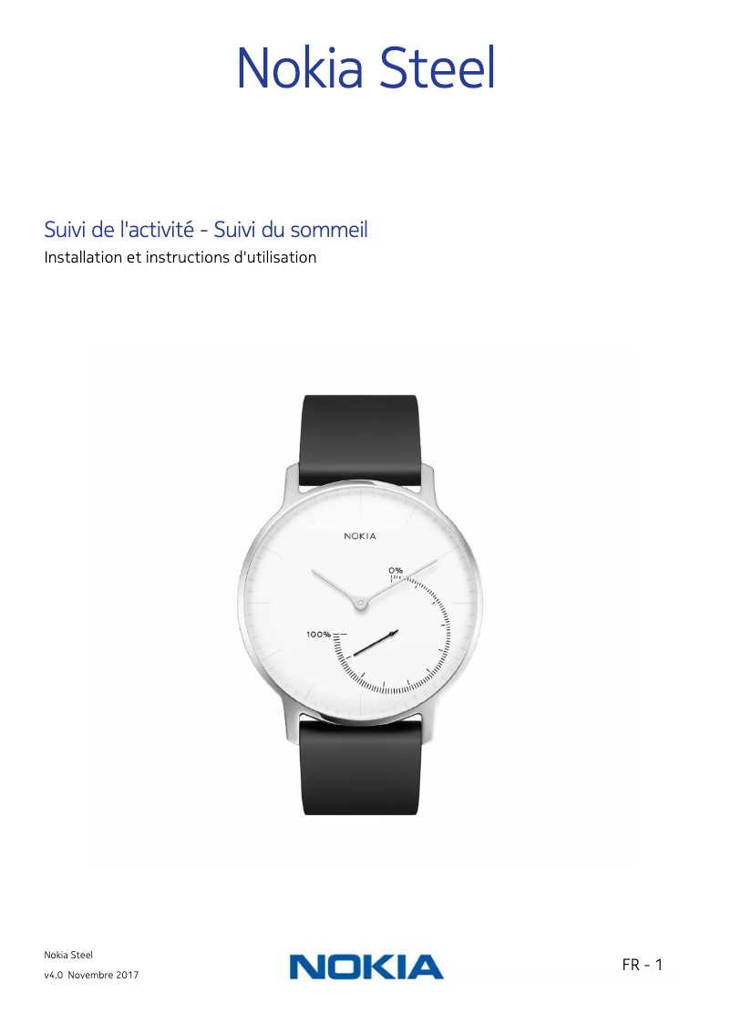 Image de la première page du manuel de l'appareil Steel