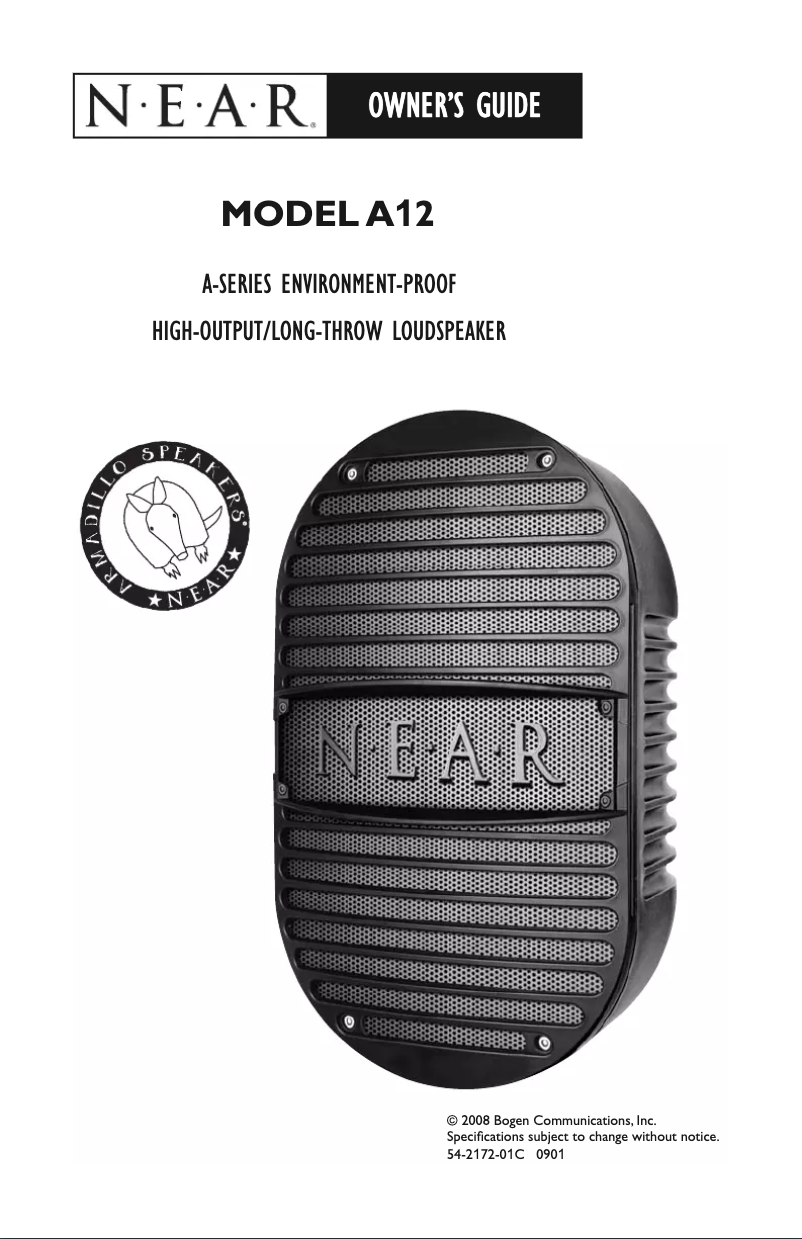 Page 1 de la notice Manuel utilisateur Bogen NEAR A12