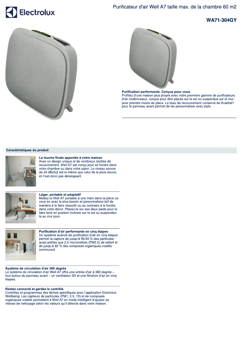 Image de la première page du manuel de l'appareil WA71-304GY