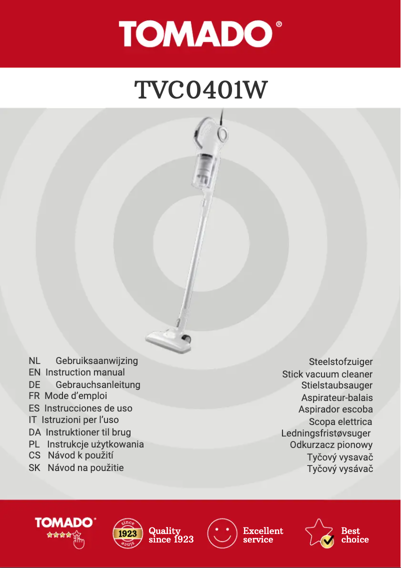 Image de la première page du manuel de l'appareil TVC0401W