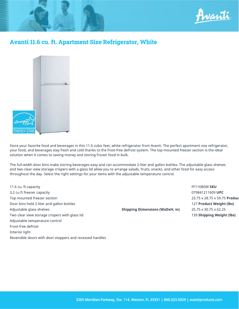 Image de la première page du manuel de l'appareil FF116B0W