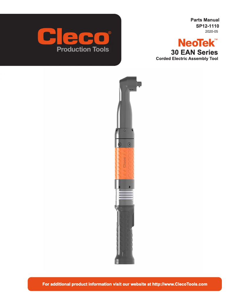 Page n°1 - Manuel d'utilisation et d'entretien Cleco 30EAN12EA3