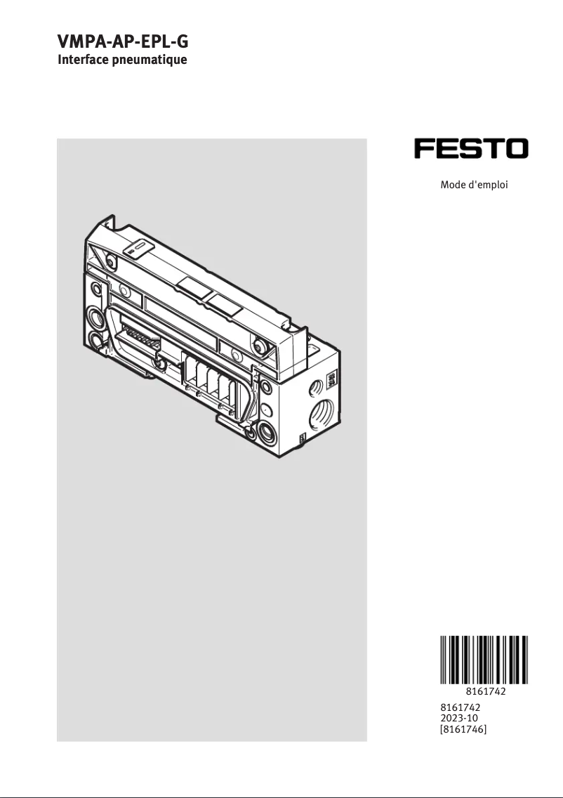 Image de la première page du manuel de l'appareil VMPA-AP-EPL-G