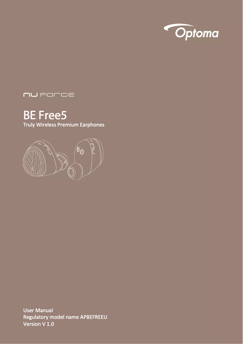 Page n°1 - Manuel utilisateur NuForce BE Free5
