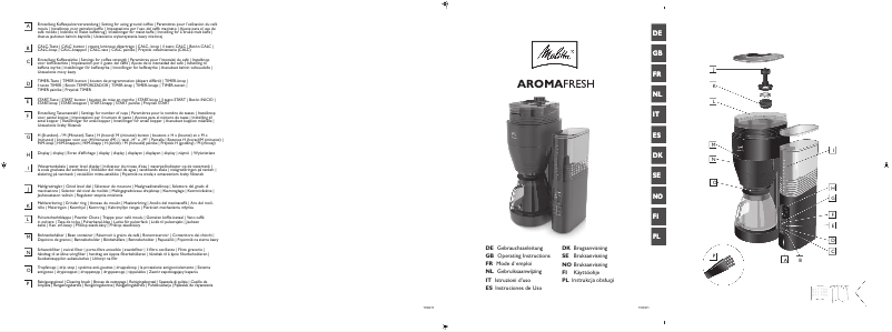 Page 1 de la notice Manuel utilisateur Melitta AromaFresh II
