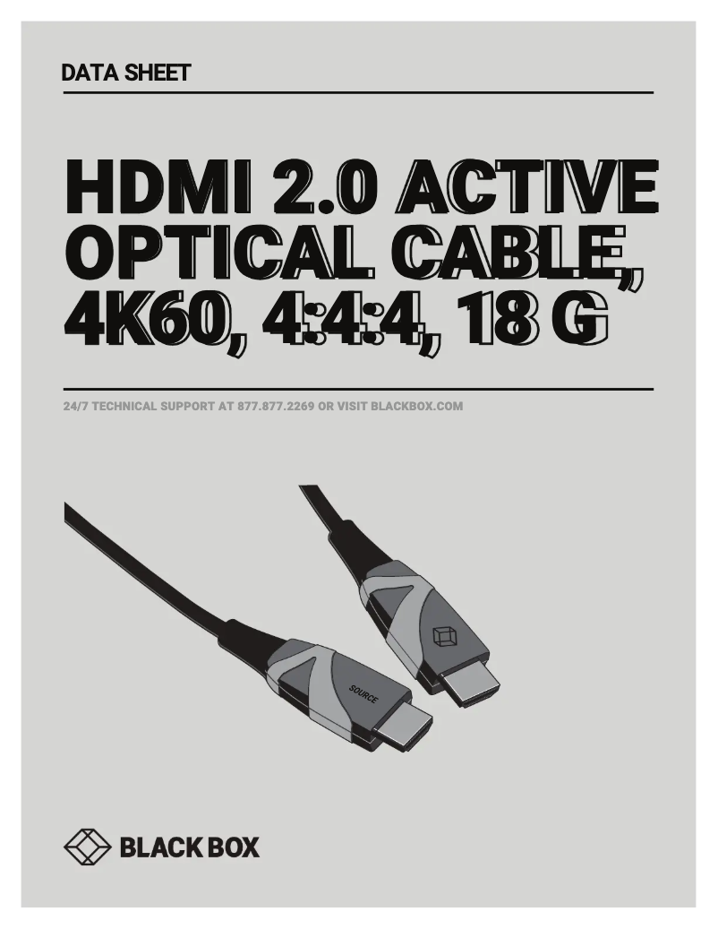Page n°1 - Manuel utilisateur Black Box AOC-HL-H2-10M