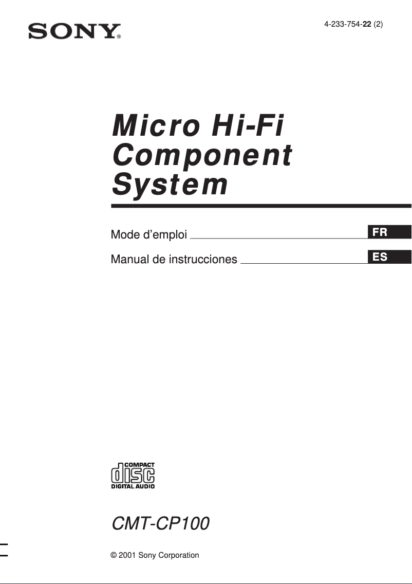 Image de la première page du manuel de l'appareil CMT-CP100