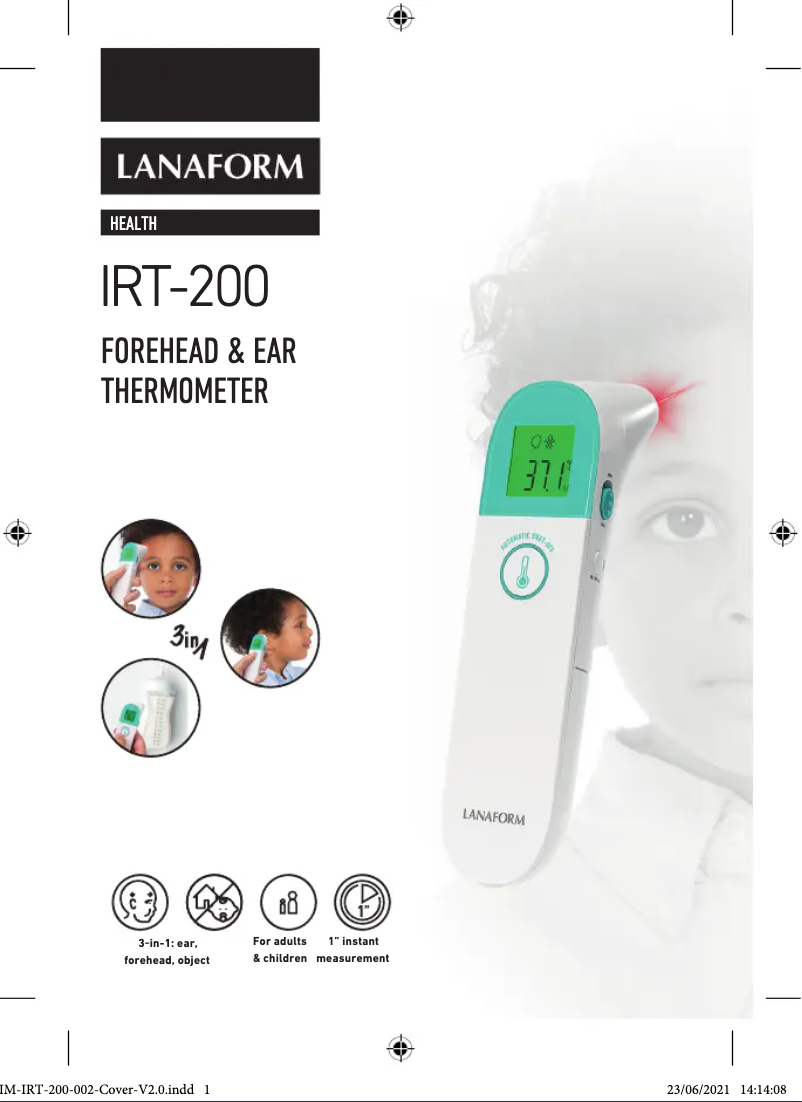 Image de la première page du manuel de l'appareil IRT-200