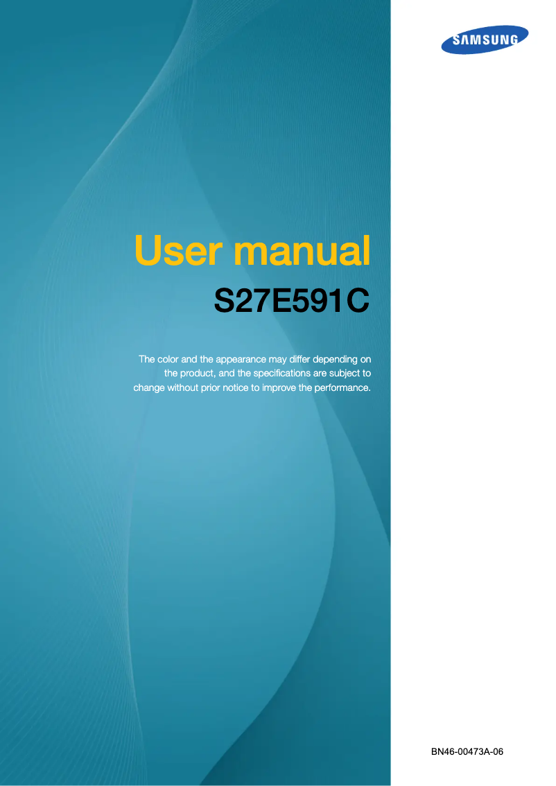 Page n°1 - Manuel utilisateur Samsung LS27E591CS