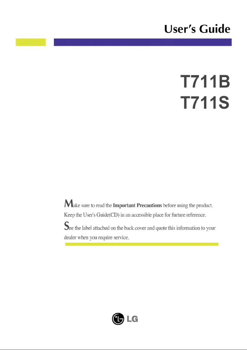 Page 1 de la notice Manuel utilisateur LG T711B