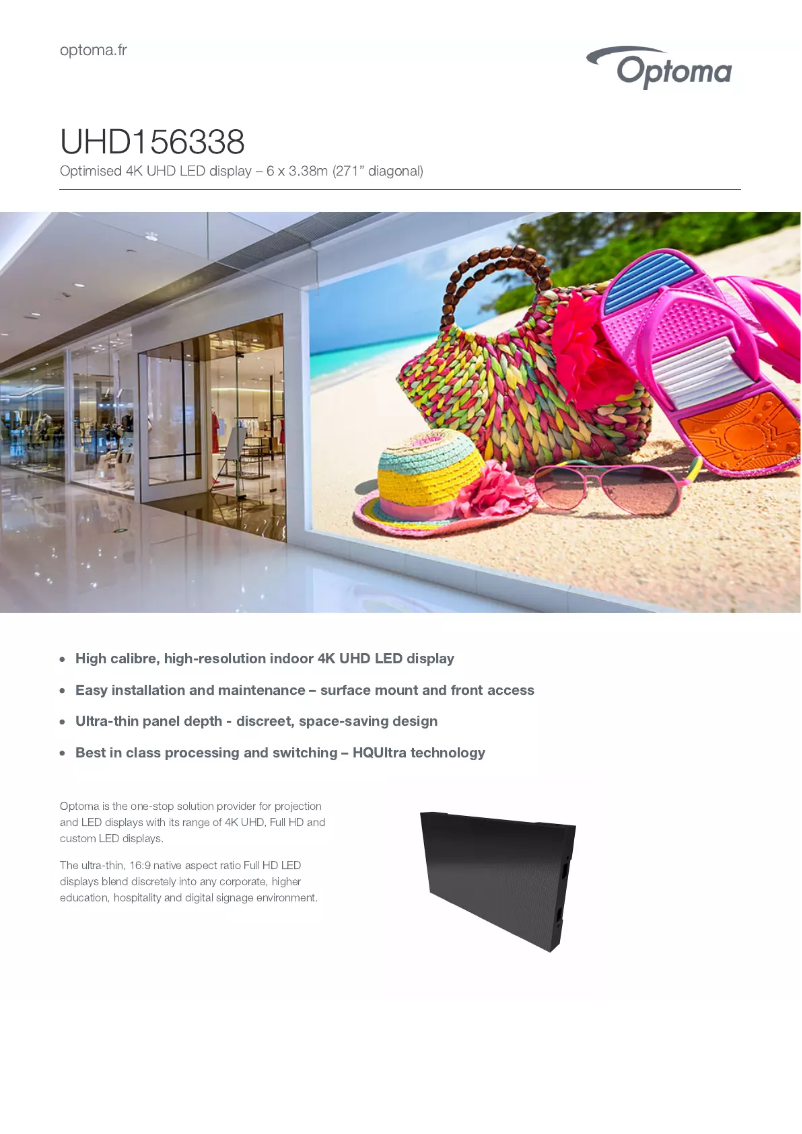 Page n°1 - Manuel utilisateur Optoma UHD156338