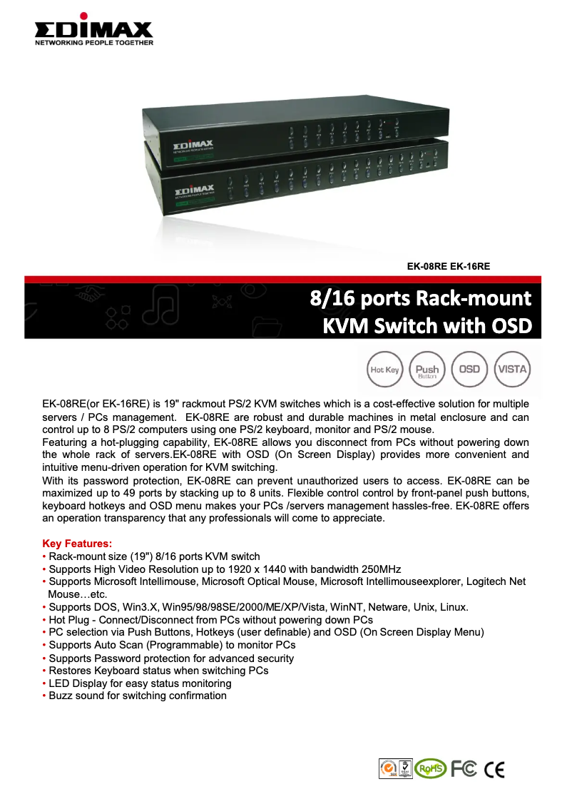 Page n°1 - Manuel utilisateur Edimax EK-08RE