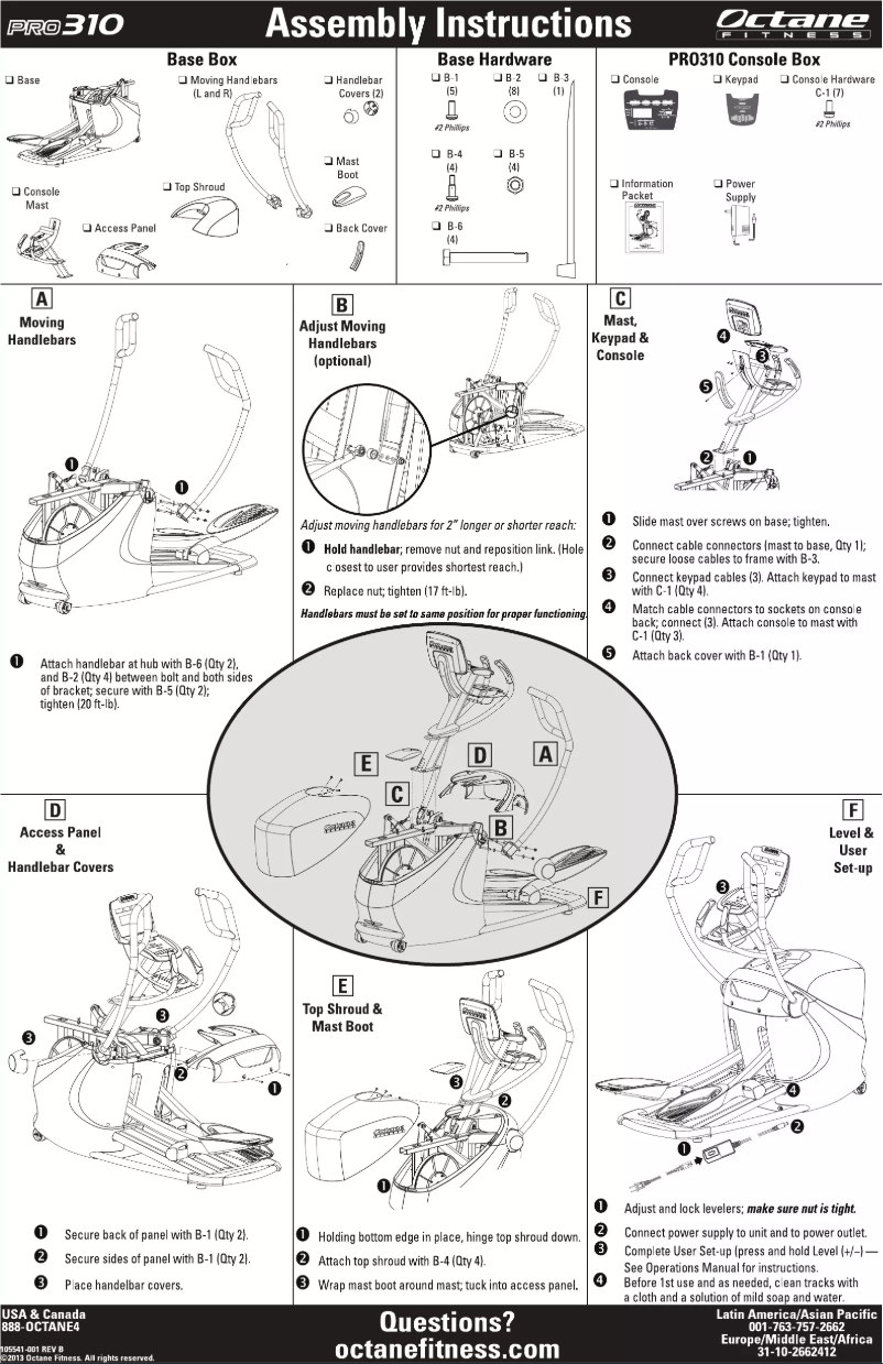Página 1 del manual Instrucciones / montaje Octane Pro310