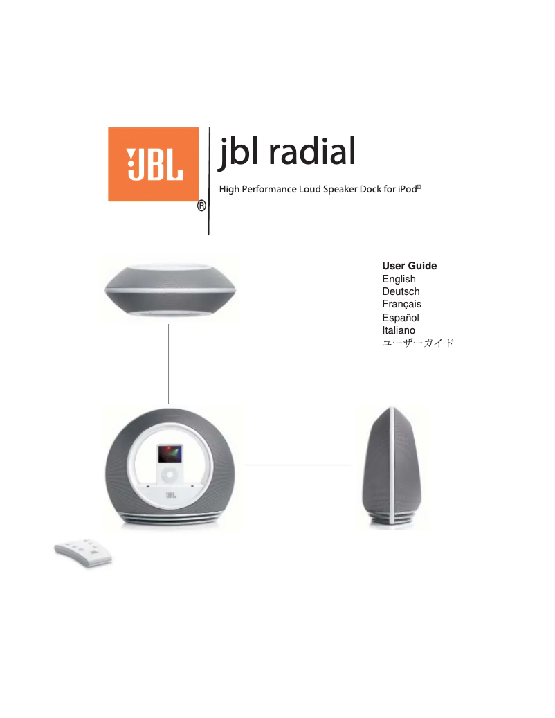 Page n°1 - Manuel utilisateur JBL Radial