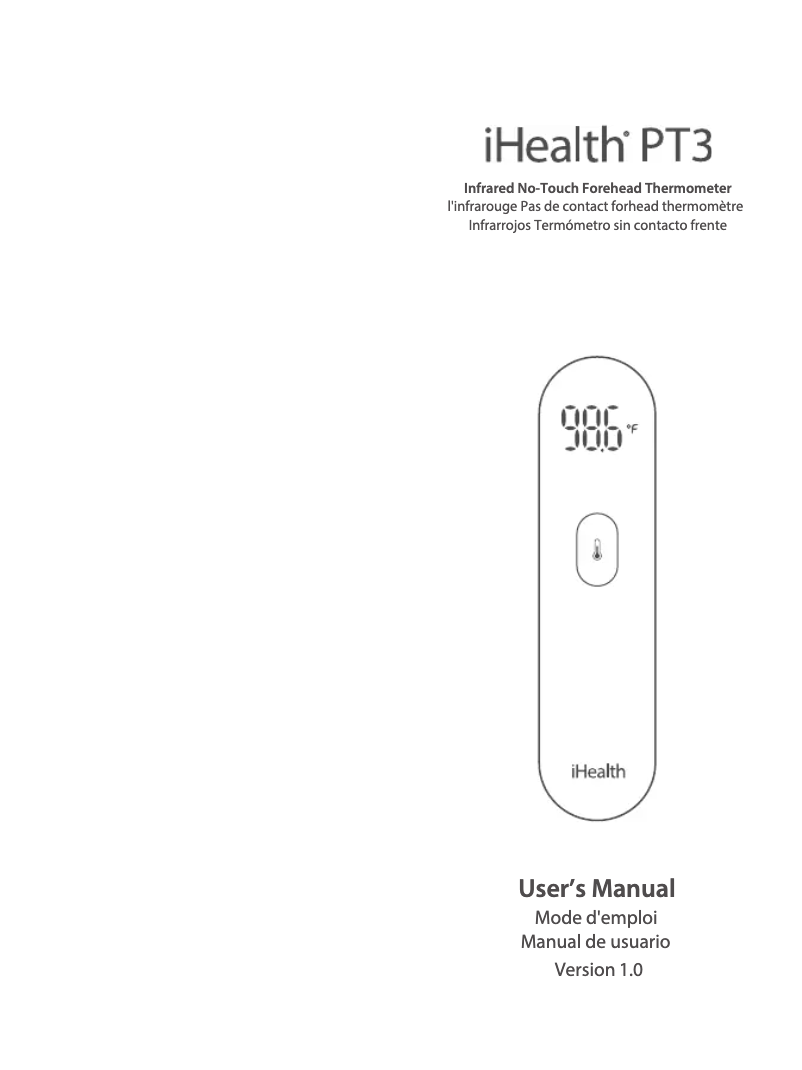 Image de la première page du manuel de l'appareil PT3