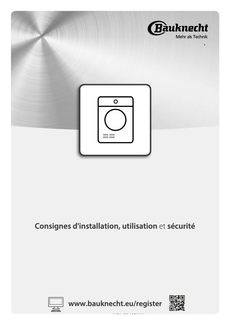Page n°1 - Manuel utilisateur Bauknecht TR Style 82A3 BW