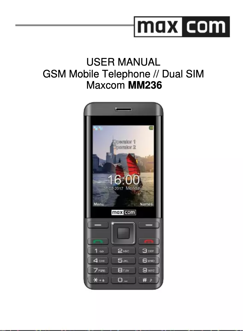 Page 1 of the manual User Manual MaxCom MM236
