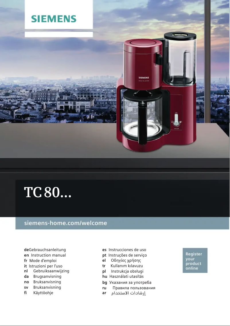 Page 1 de la notice Manuel utilisateur Siemens TC80103