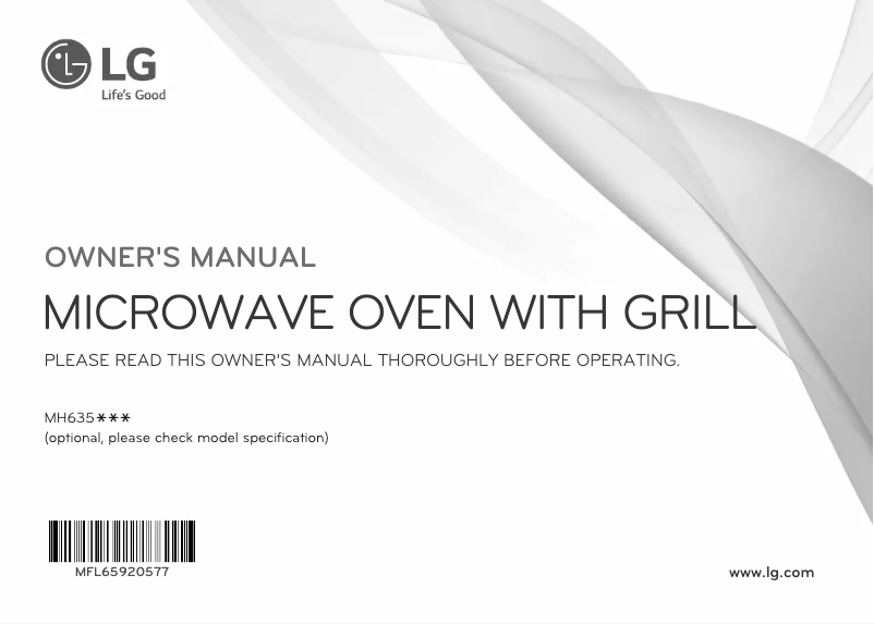 Page 1 de la notice Manuel utilisateur LG MH6353