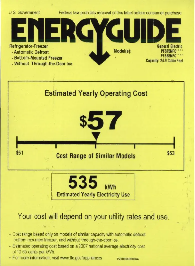 Image de la première page du manuel de l'appareil Profile PFSF5NFCCC