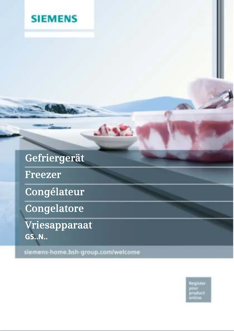 Page 1 de la notice Manuel utilisateur Siemens GS36NVI3P