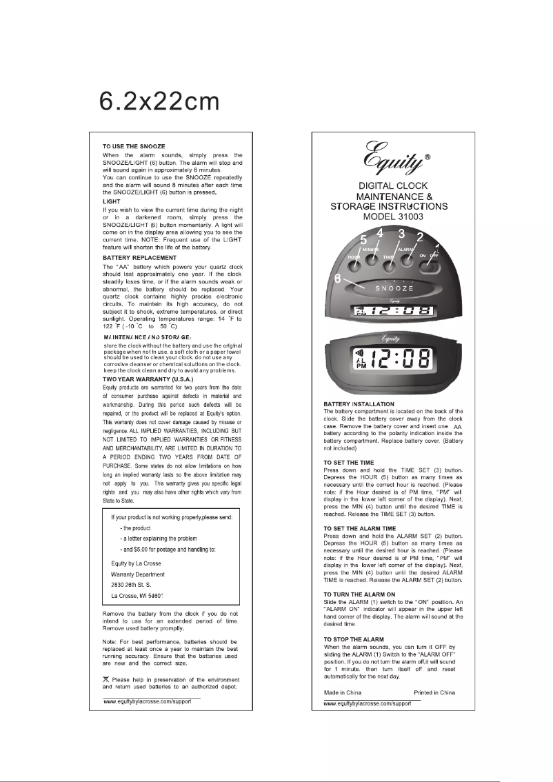 Image de la première page du manuel de l'appareil 31003