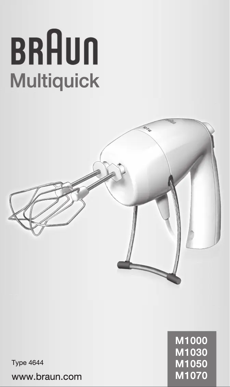 Image de la première page du manuel de l'appareil Multiquick M 1050