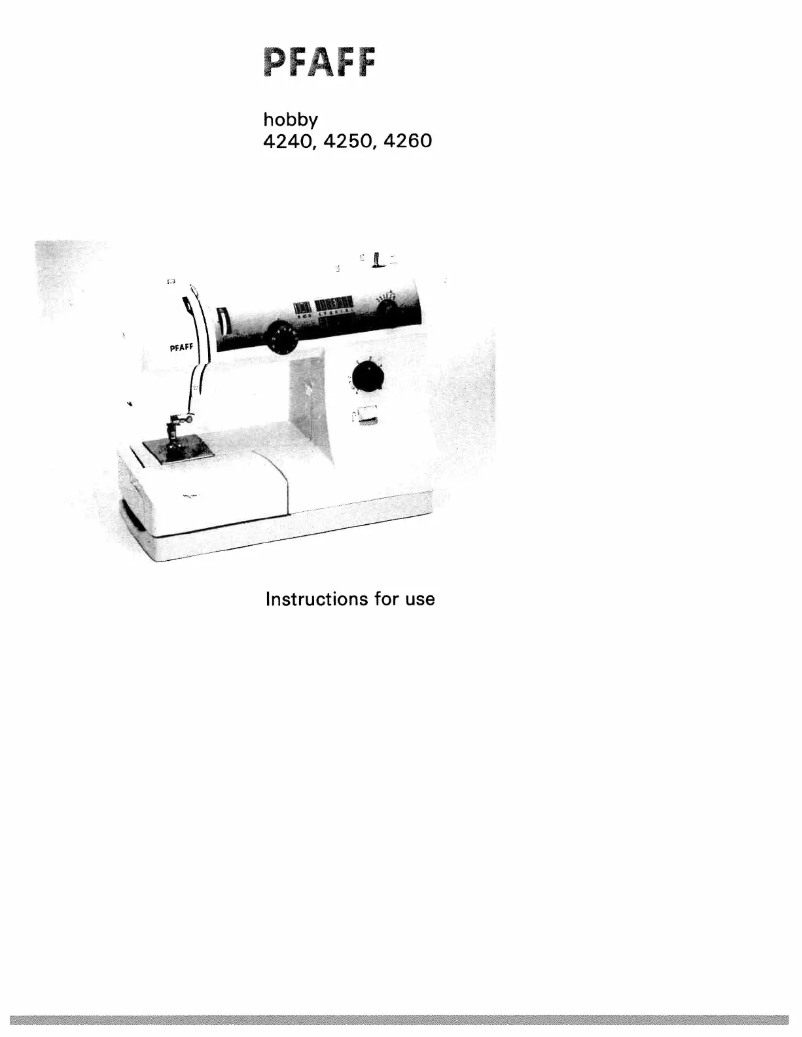 Image de la première page du manuel de l'appareil hobby 4250
