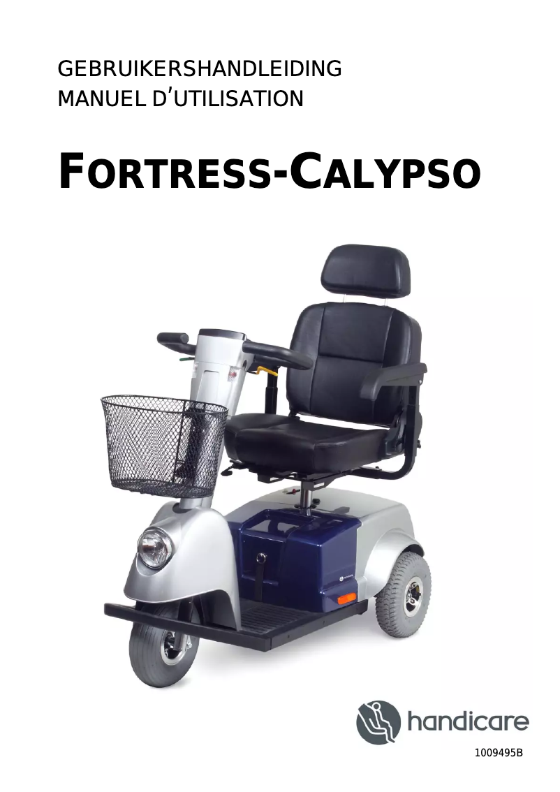 Page 1 de la notice Manuel utilisateur Handicare Fortress Calypso