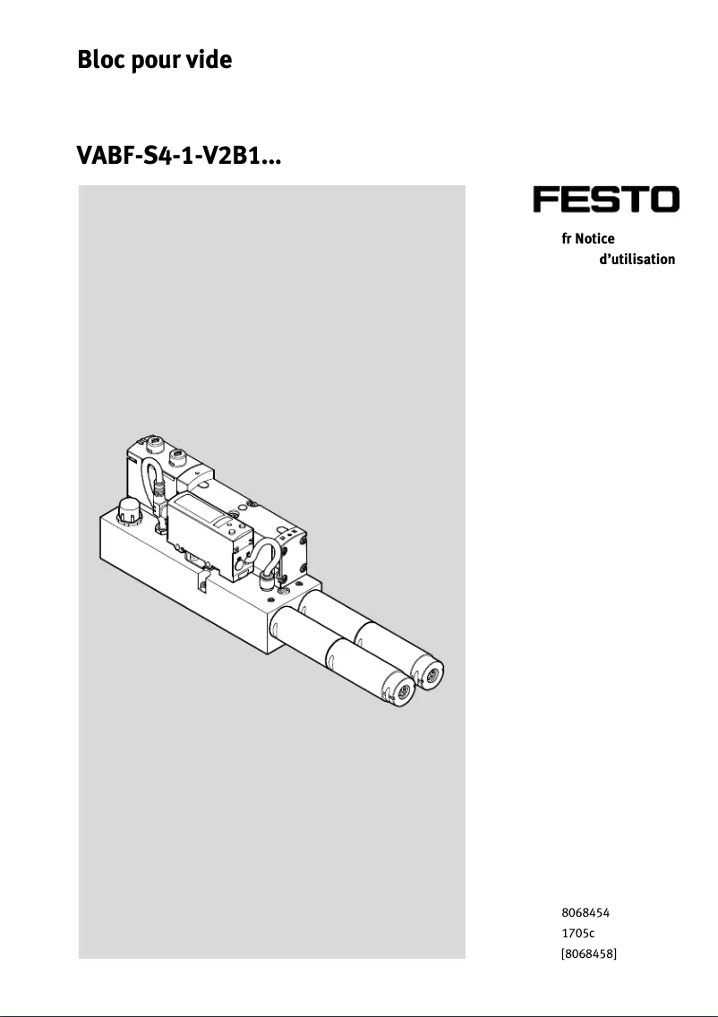Image de la première page du manuel de l'appareil VABF-S4-1-V2B1-C-VH-20