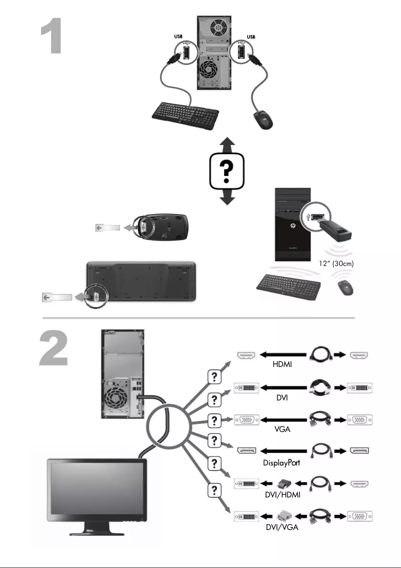 Page 1 de la notice Manuel utilisateur HP 110-124