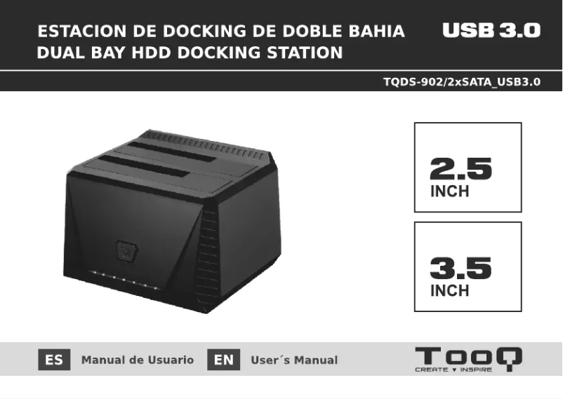 Page 1 de la notice Manuel utilisateur TooQ TQDS-902B