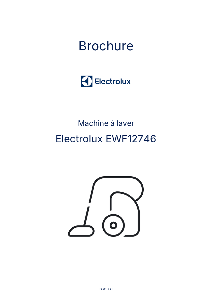 Page n°1 - Brochure Electrolux EWF12746