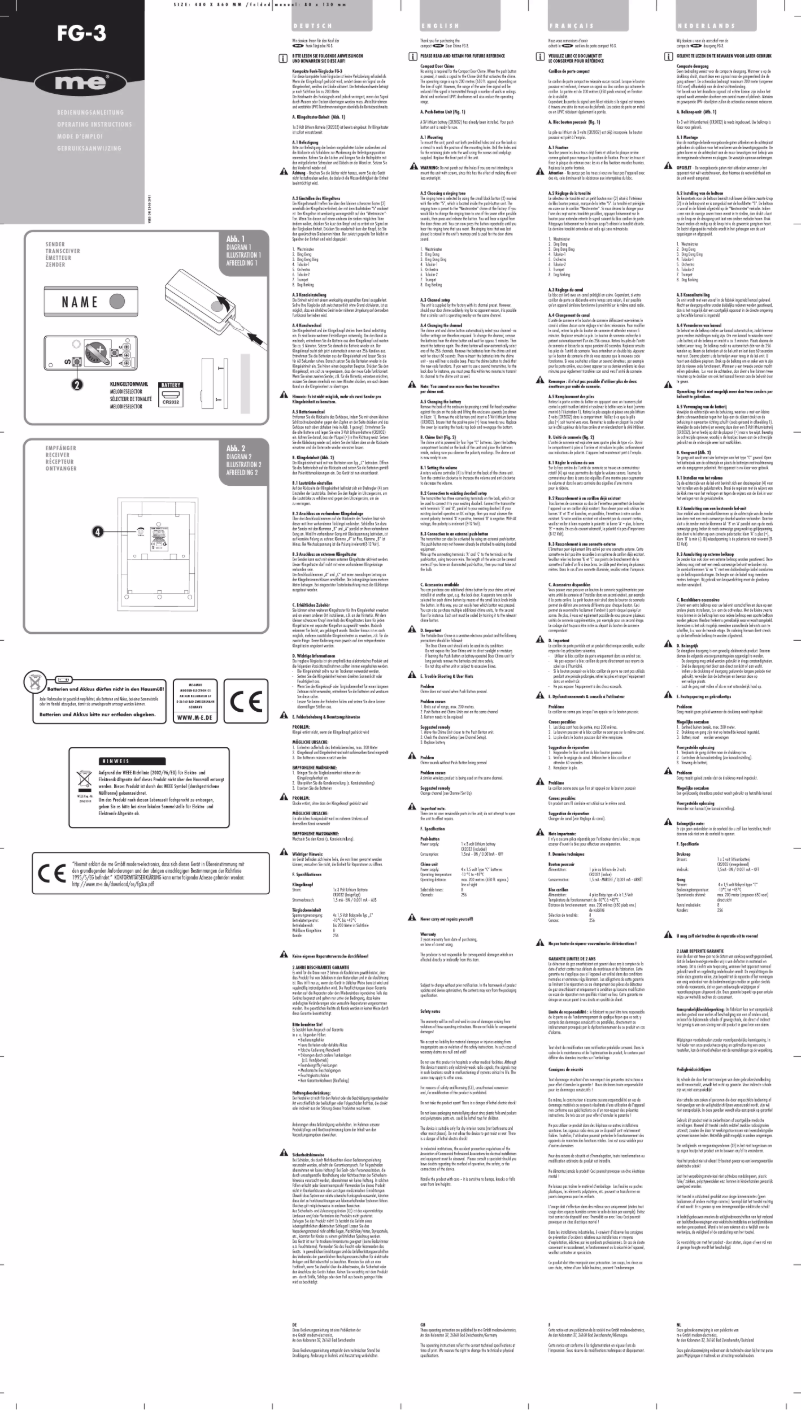 Page 1 de la notice Manuel utilisateur m-e FG-3