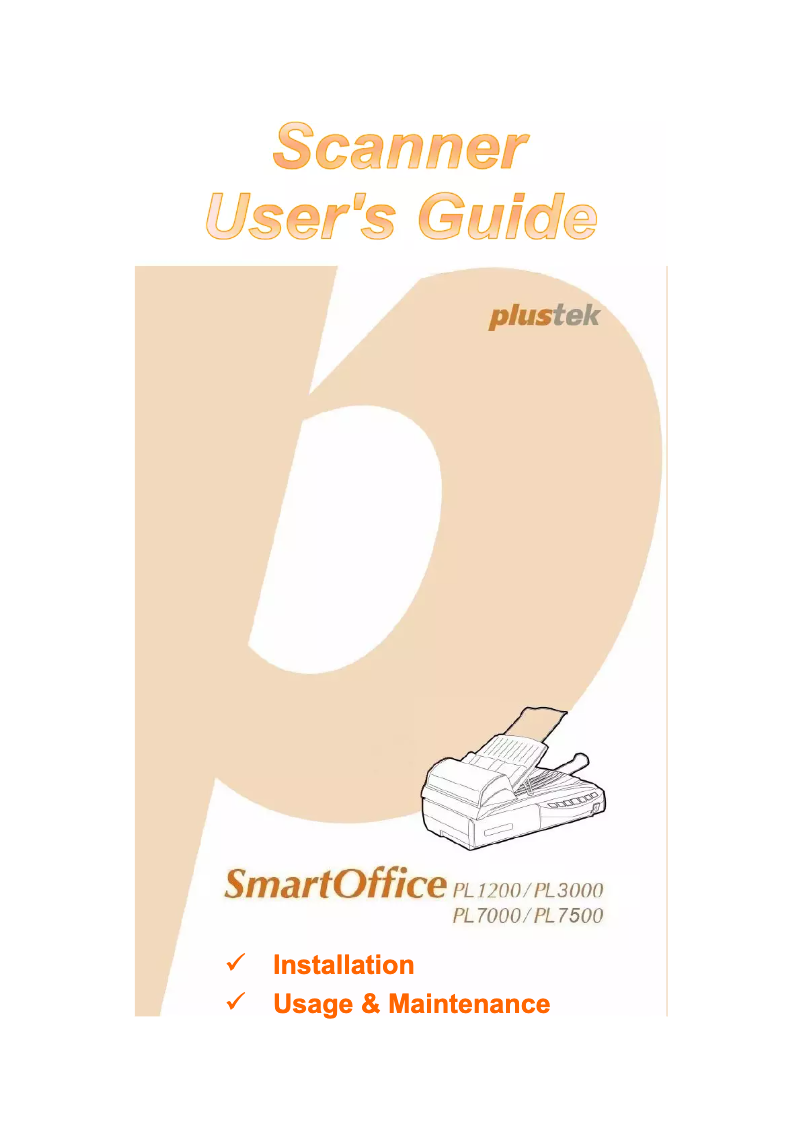 Page n°1 - Manuel utilisateur Plustek SmartOffice PL1200