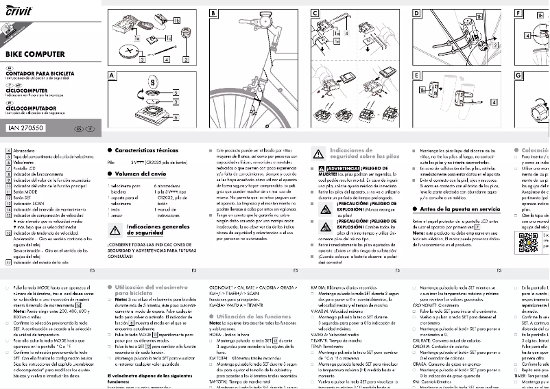 Image de la première page du manuel de l'appareil IAN 270550