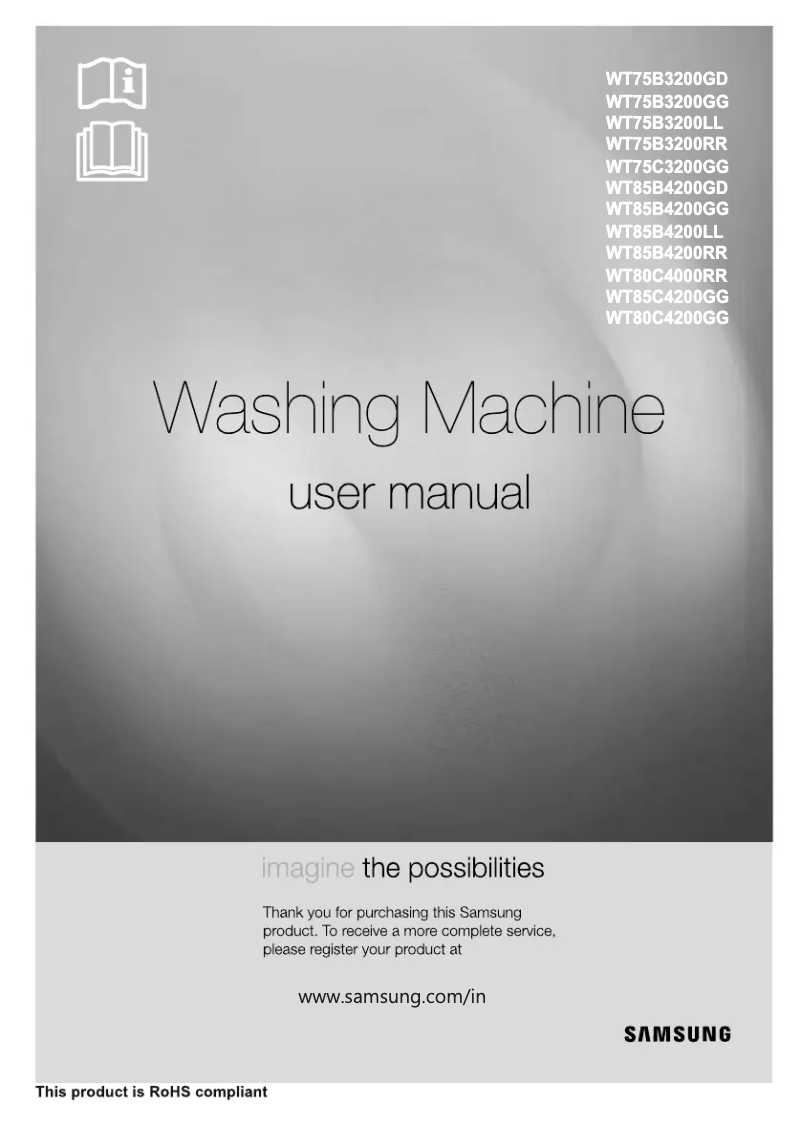 Page 1 de la notice Manuel utilisateur Samsung WT80C4200GG