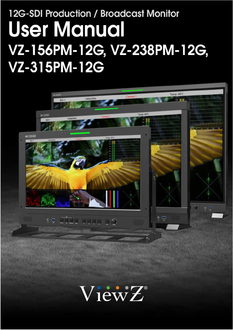 Page 1 de la notice Manuel utilisateur ViewZ VZ-173PM-12G