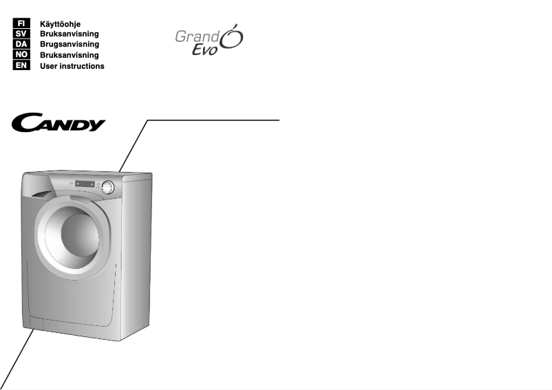 Page n°1 - Manuel utilisateur Candy EVO 1672D-S