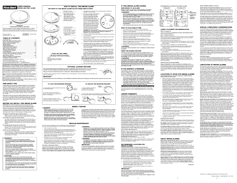 Image de la première page du manuel de l'appareil PR700