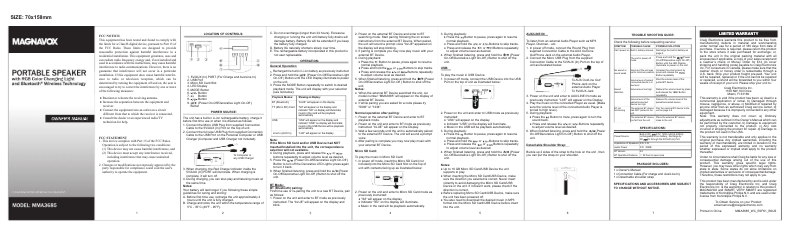 Imagen de la primera página del manual del dispositivo MMA3685