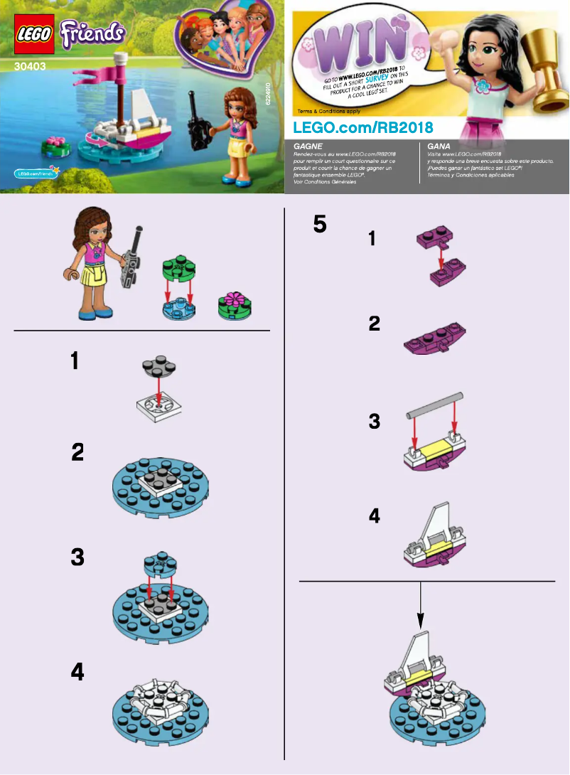Page 1 de la notice Manuel utilisateur Lego Friends 30403