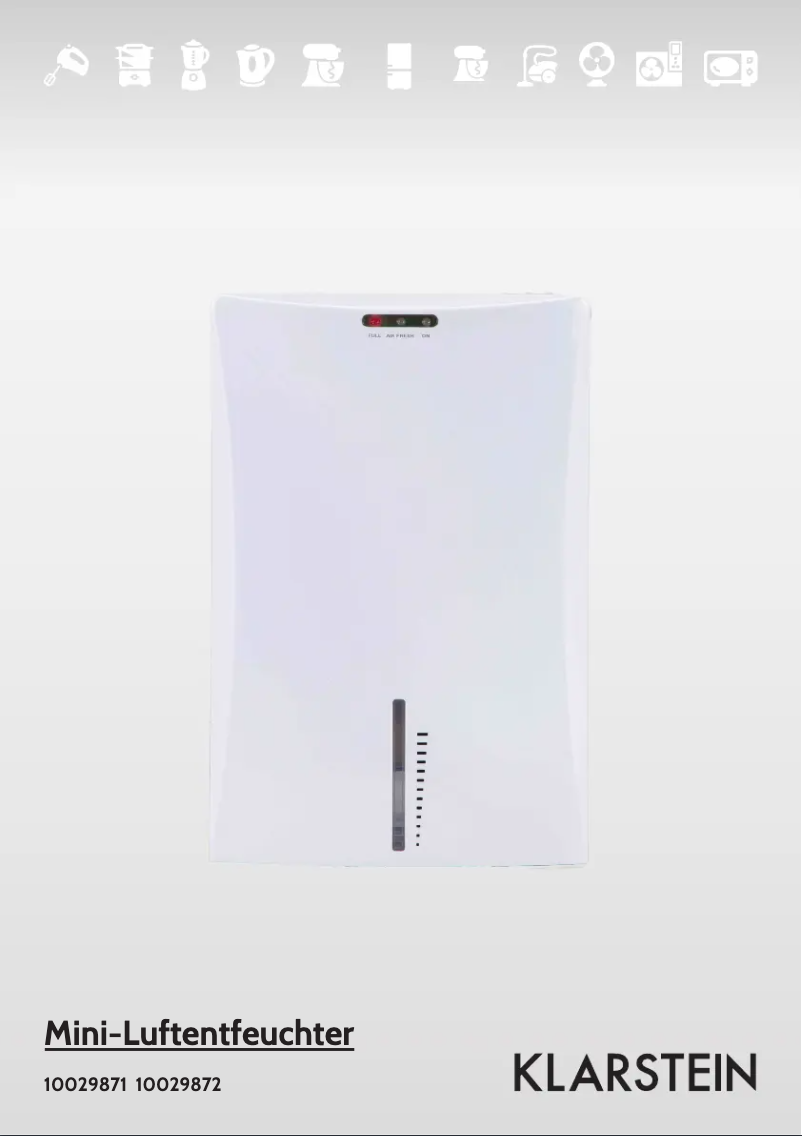 Page n°1 - Manuel utilisateur Klarstein 10029871