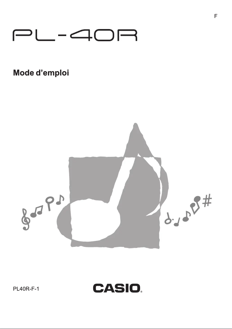 Page 1 de la notice Manuel utilisateur Casio PL-40R