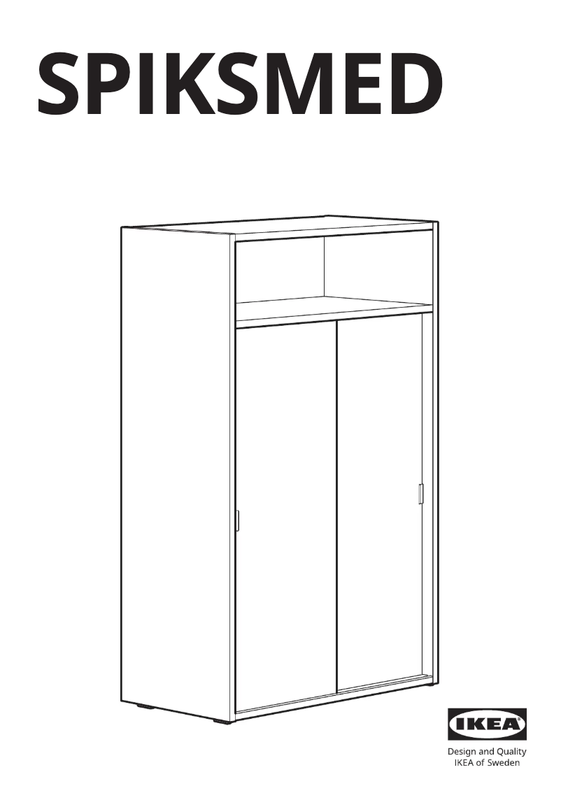 Page 1 de la notice Manuel utilisateur Ikea SPIKSMED 205.543.77