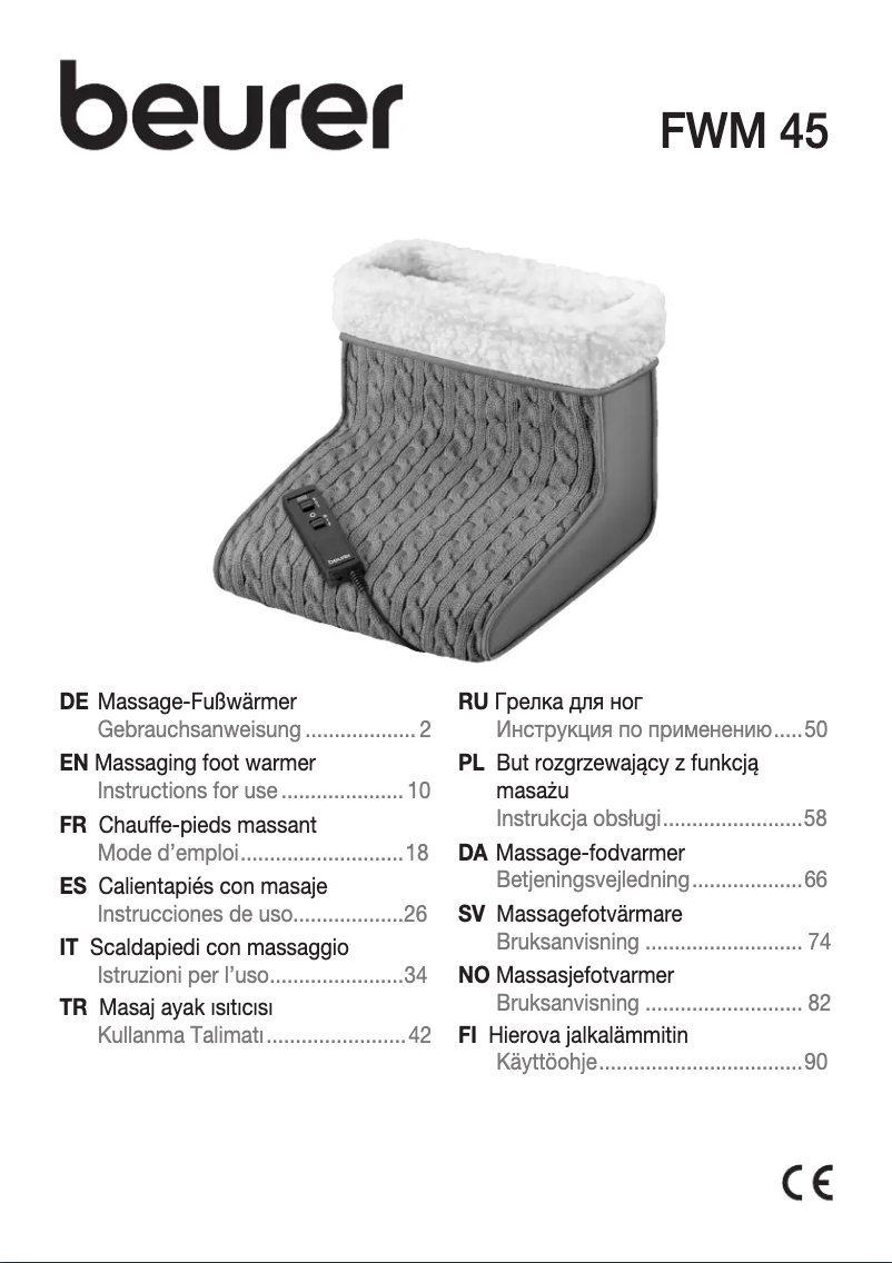 Page 1 de la notice Manuel utilisateur Beurer FWM 45