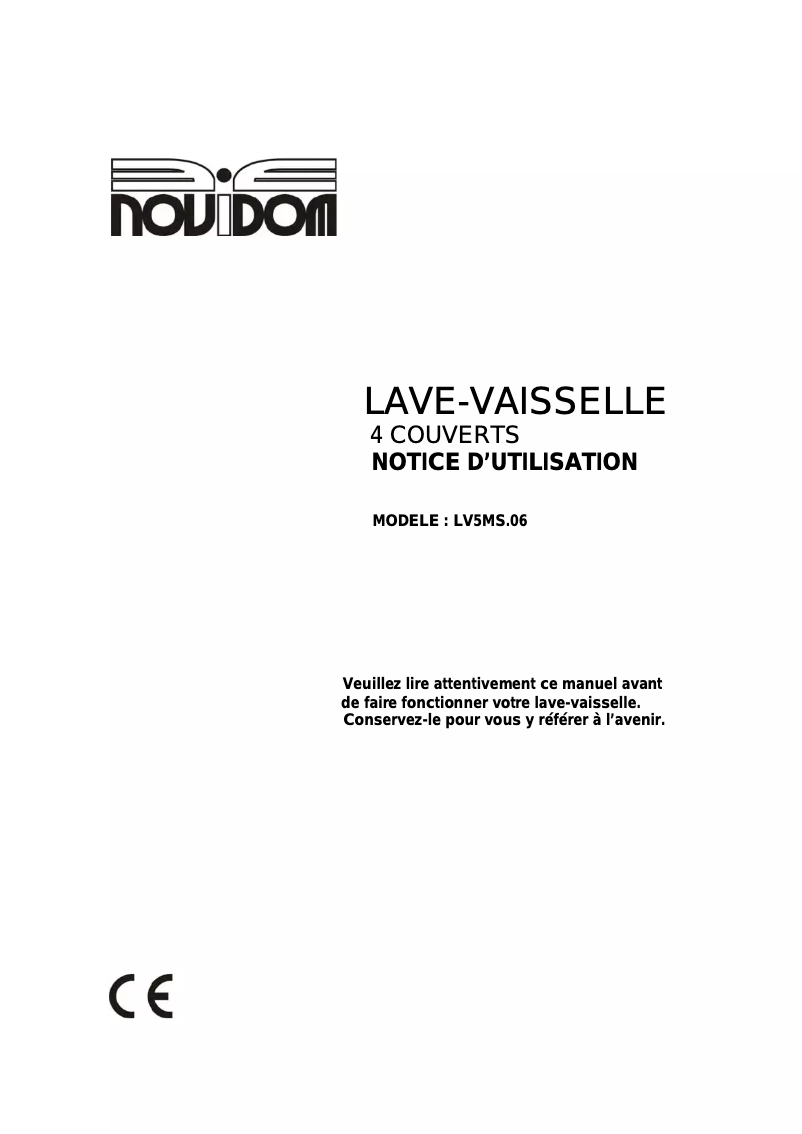 Page n°1 - Manuel utilisateur Novidom LV5MS0.6