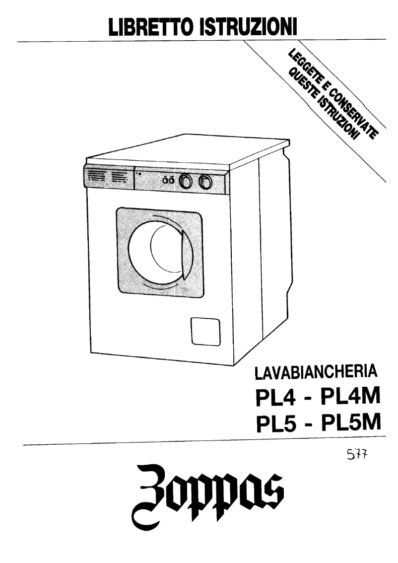 Page n°1 - Manuel utilisateur Zoppas PL4M